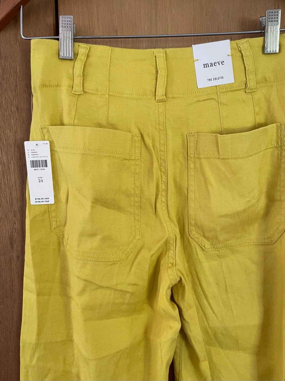 NWT - Maeve Yellow High-Waist Wide-Leg Trousers